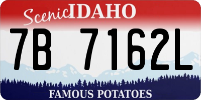 ID license plate 7B7162L