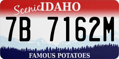 ID license plate 7B7162M