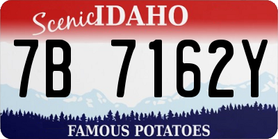 ID license plate 7B7162Y