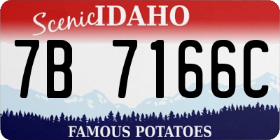 ID license plate 7B7166C