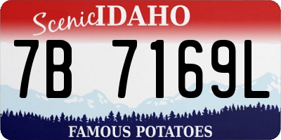 ID license plate 7B7169L
