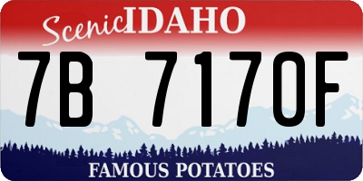 ID license plate 7B7170F
