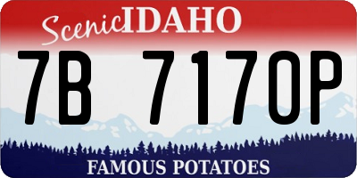 ID license plate 7B7170P