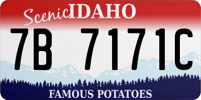 ID license plate 7B7171C