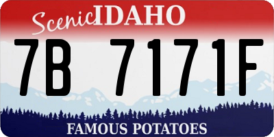 ID license plate 7B7171F
