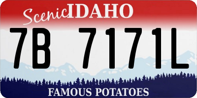 ID license plate 7B7171L