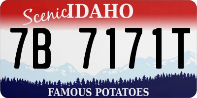 ID license plate 7B7171T