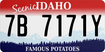 ID license plate 7B7171Y