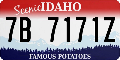 ID license plate 7B7171Z