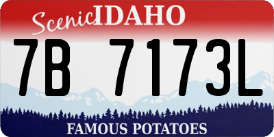 ID license plate 7B7173L