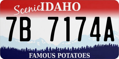 ID license plate 7B7174A