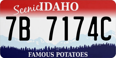 ID license plate 7B7174C
