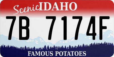 ID license plate 7B7174F