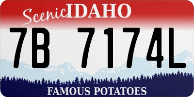 ID license plate 7B7174L