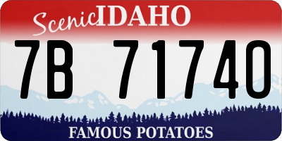 ID license plate 7B7174O