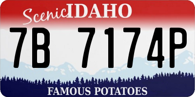 ID license plate 7B7174P