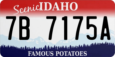 ID license plate 7B7175A