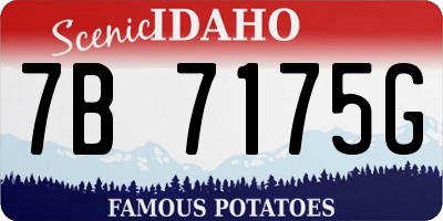 ID license plate 7B7175G