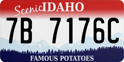 ID license plate 7B7176C