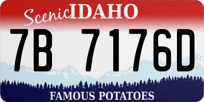 ID license plate 7B7176D