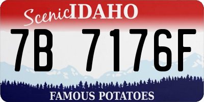ID license plate 7B7176F