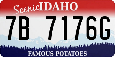 ID license plate 7B7176G
