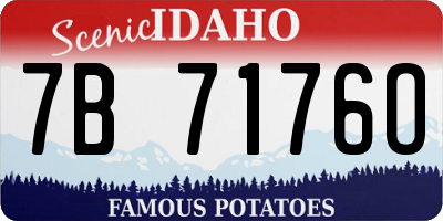 ID license plate 7B7176O