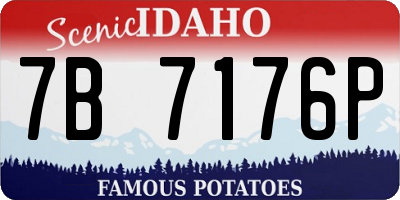 ID license plate 7B7176P