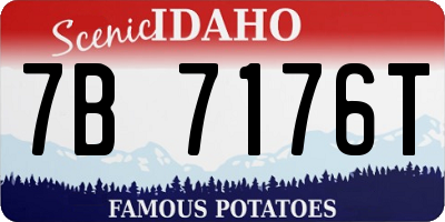 ID license plate 7B7176T