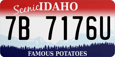 ID license plate 7B7176U