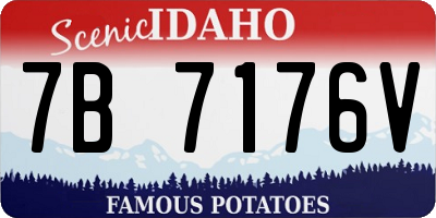 ID license plate 7B7176V