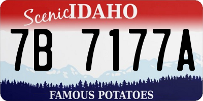 ID license plate 7B7177A