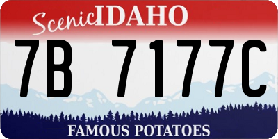 ID license plate 7B7177C