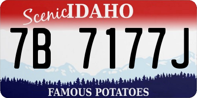 ID license plate 7B7177J