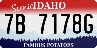 ID license plate 7B7178G
