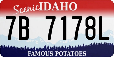 ID license plate 7B7178L