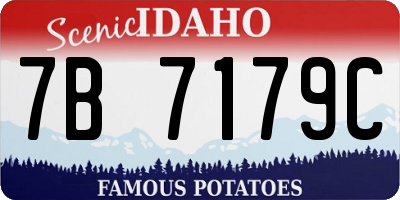 ID license plate 7B7179C
