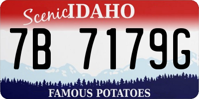 ID license plate 7B7179G