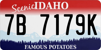 ID license plate 7B7179K