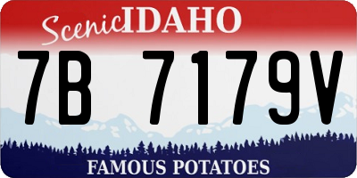ID license plate 7B7179V