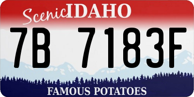 ID license plate 7B7183F