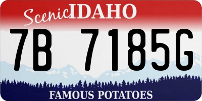 ID license plate 7B7185G