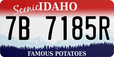 ID license plate 7B7185R