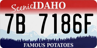 ID license plate 7B7186F