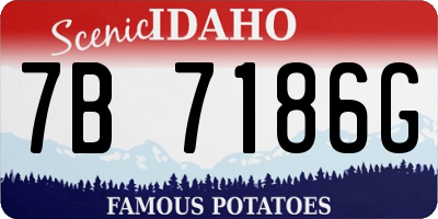 ID license plate 7B7186G