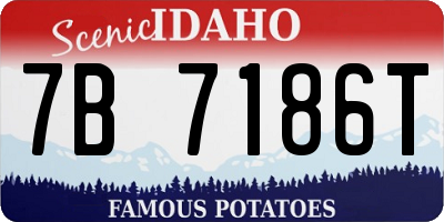 ID license plate 7B7186T