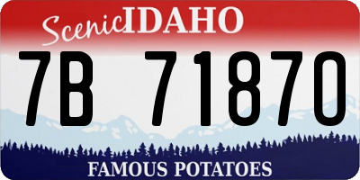 ID license plate 7B7187O