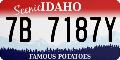 ID license plate 7B7187Y