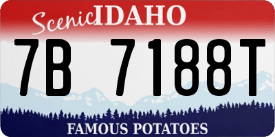 ID license plate 7B7188T