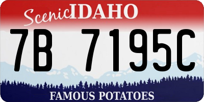ID license plate 7B7195C